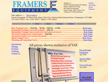 Tablet Screenshot of framersequipment.co.uk